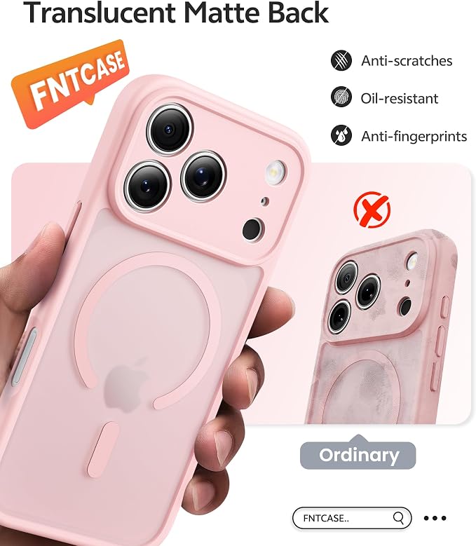 FNTCASE for iPhone 17 Pro Case: Translucent Matte Cases - Image 7