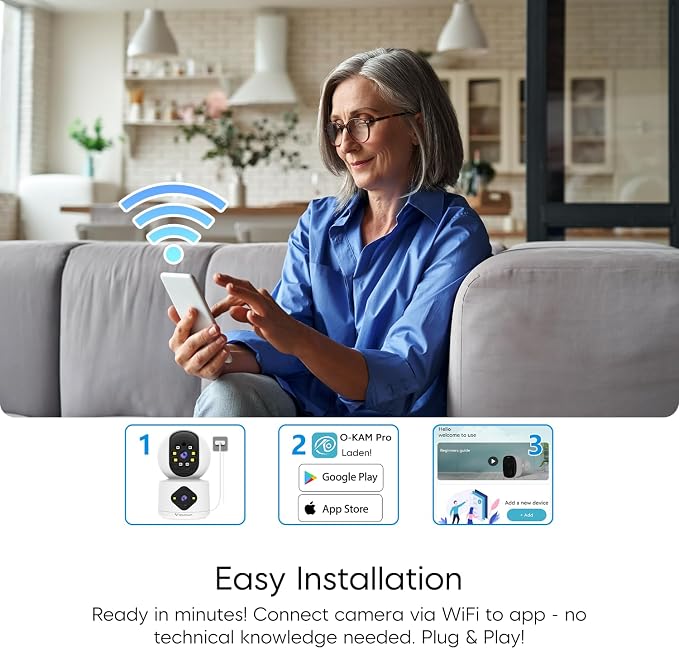 VSTARCAM Indoor Security Camera, 2K Dual Lens WiFi Camera - Image 6