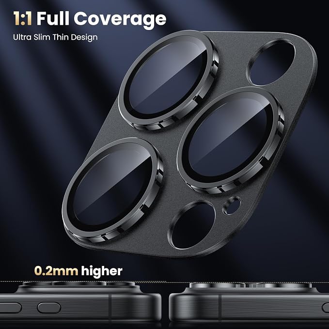 WSKEN for iPhone 16 Pro/iPhone 16 Pro Max Camera Lens Protector, Metal Aluminum - Image 4