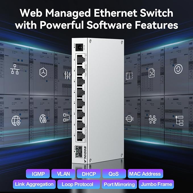 SODOLA 8-Port 2.5Gb Web Managed Switch - Image 4