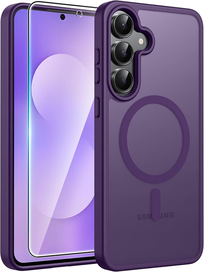 FNTCASE for Samsung Galaxy S25 FE Case: Magnetic Translucent Matte Military by FNTCASE