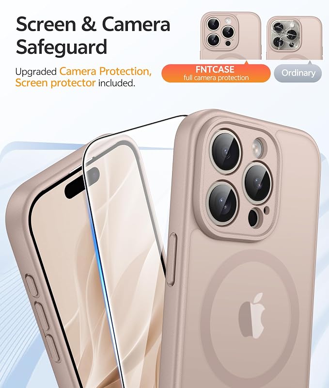 FNTCASE for iPhone 15 Pro Case: Translucent Matte Cases - Image 4