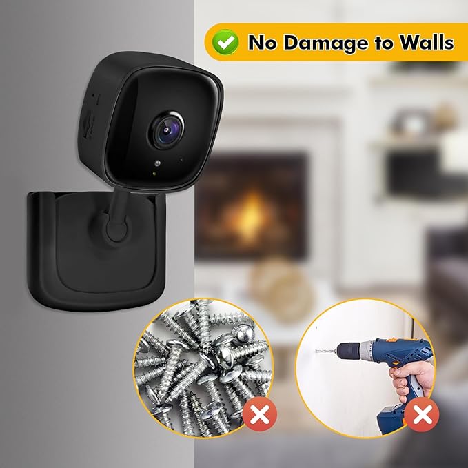 4 Pack Self-Adhesive Tapo Camera Mount, Wall Mount Bracket Stand Fits - Image 6