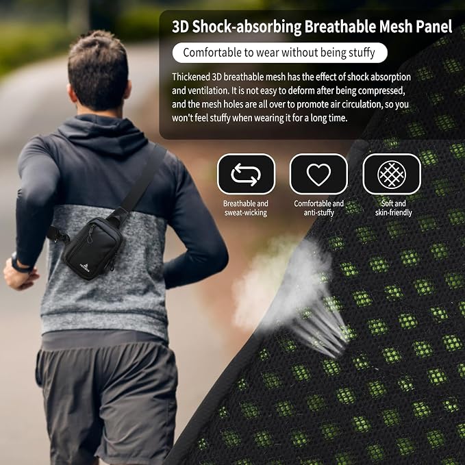 Peicees Small Crossbody Bag for Men Women Mini Sling Bag Travel Running Phone - Image 3