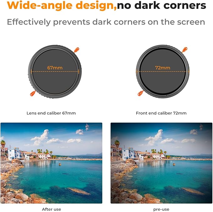 K&F CONCEPT 58mm Variable ND2-32 & Circular Polarizing Lens Filter in 1 - Image 7