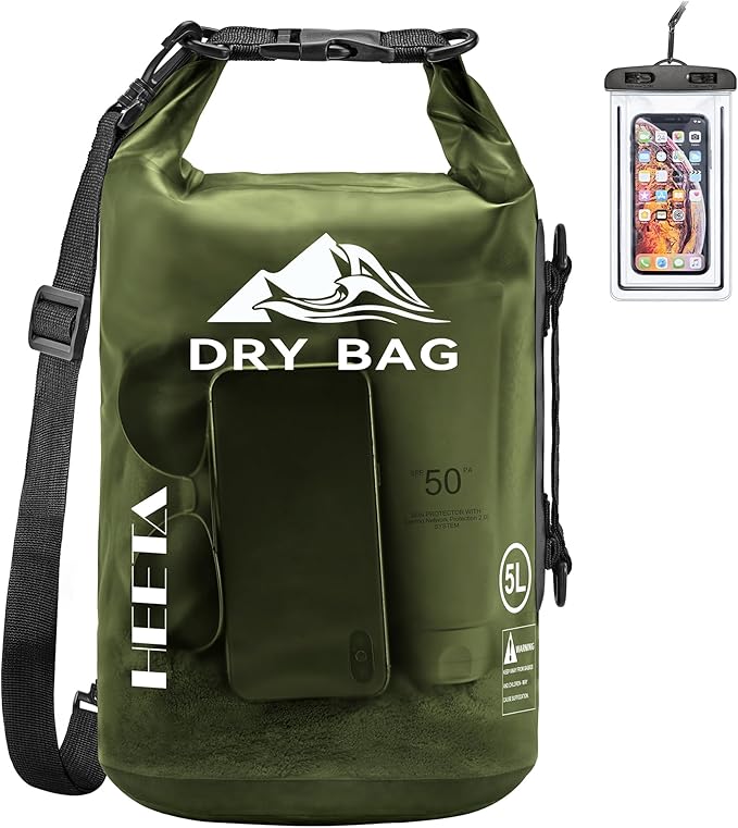 HEETA Dry Bag Waterproof for Women Men, 5L/10L/20L/30L/40L Roll Top Lightweight by HEETA