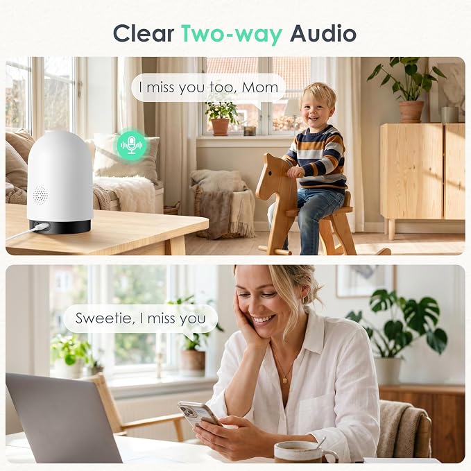 YOTON Indoor Security Camera, 2K 360° WiFi Baby Monitor & Pet Camera - Image 7