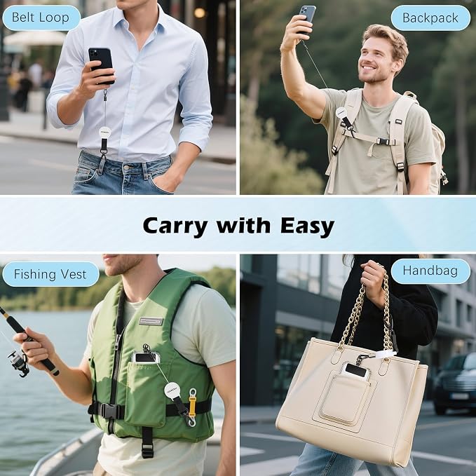 MoKo Anti-theft Phone Tether, Phone Lanyard Retractable Steel Line Cellphone - Image 7