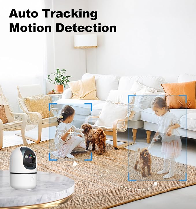Gyliziex Indoor Security Camera 2 Packs, 2K 5G WiFi Baby/Pet/Dog/Nanny Cameras - Image 3