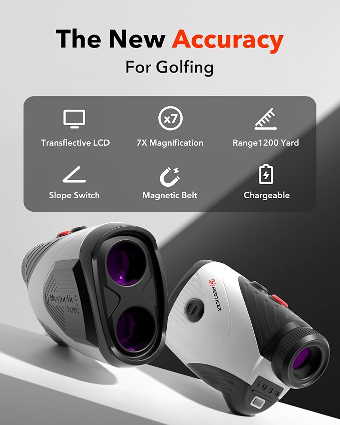 REDTIGER Golf Rangefinder with Slope Switch, 1200 Yards Range Finder Golfing - Image 2