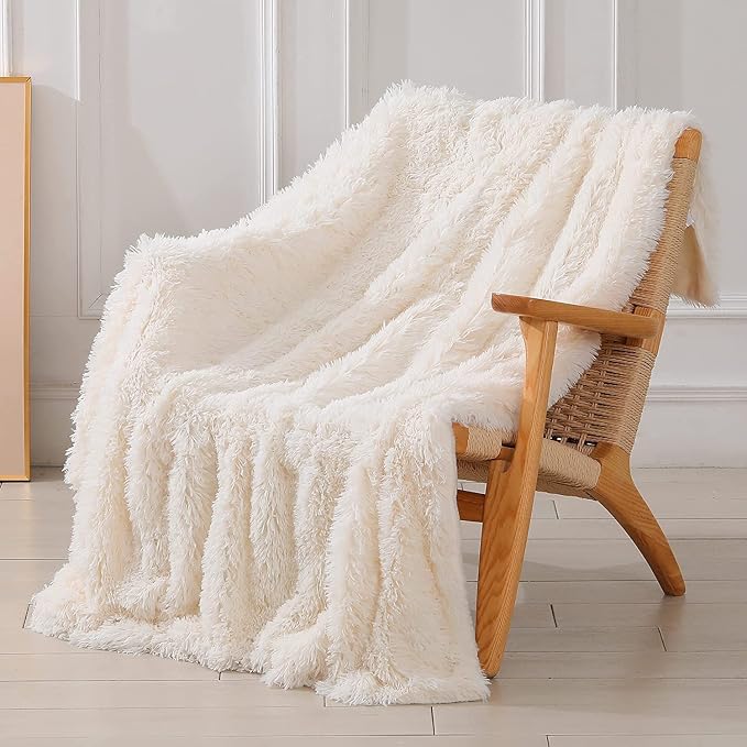 Tuddrom Decorative Extra Soft Faux Fur Blanket Twin Size 70" x 78", Solid by Tuddrom