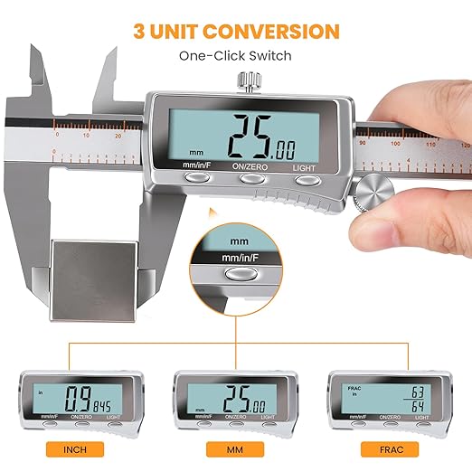 HARDELL Digital Caliper, Rechargeable Caliper Measuring Tool - Image 6