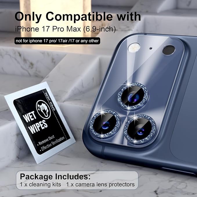 Choiche Compatible for iPhone 17 Pro Max Camera Lens Protector, Bling Camera - Image 2