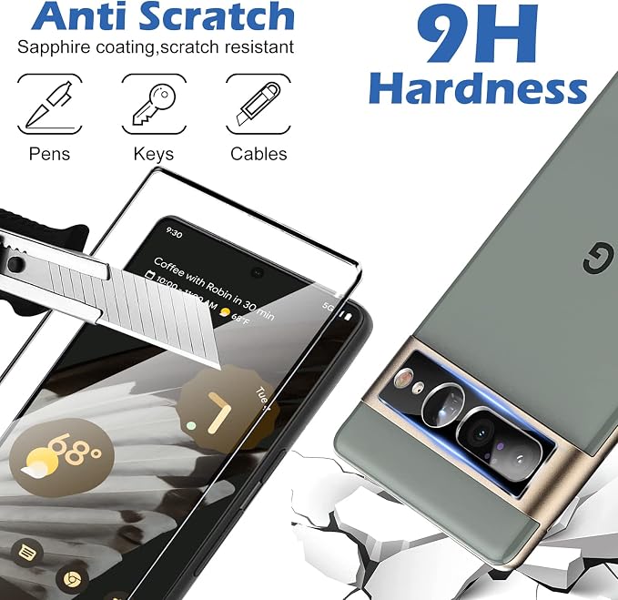 for Google Pixel 7 Pro Screen Protector, 9H Tempered Glass, Ultrasonic - Image 5