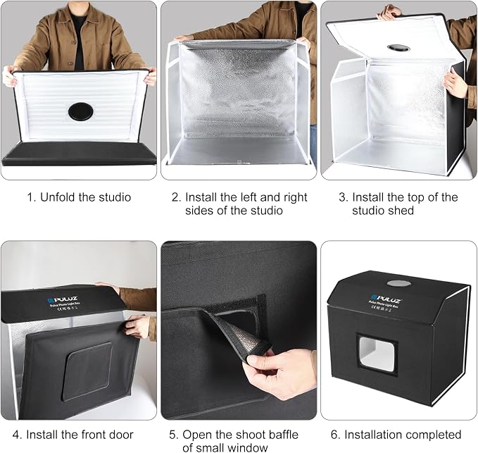 PULUZ Portable Photo Studio Light Box, 24.6"x16" Large Photo Box, Dimmable - Image 6