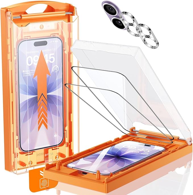 MRGLAS TOP 9H+ Glass 2+2 Packs for iPhone 17 Screen Protector by MRGLAS