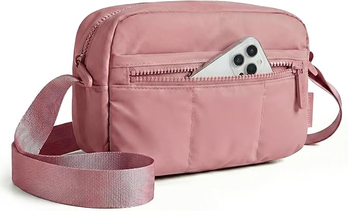 BAGSMART 2 in 1 Puffy Camera Sling Bag Small Camera Shoulder Bag by BAGSMART