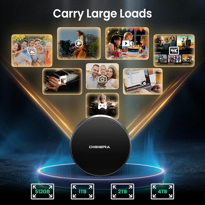 DIGIERA 1TB Magnetic Portable SSD, External Solid State Drives - Image 6