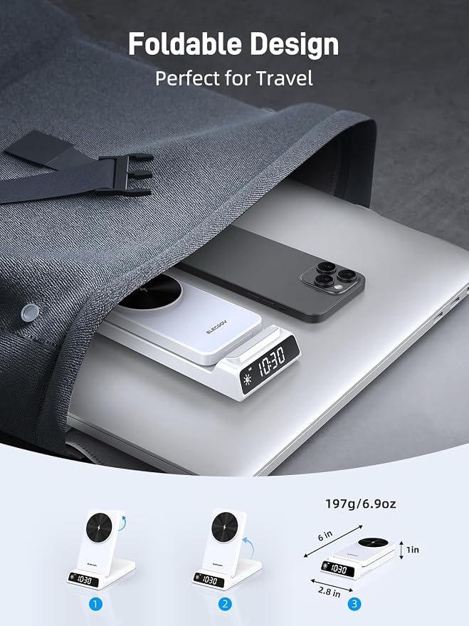 3 in 1 Charging Station for Apple, ELECDOV Magnetic Charger for iPhone - Image 5