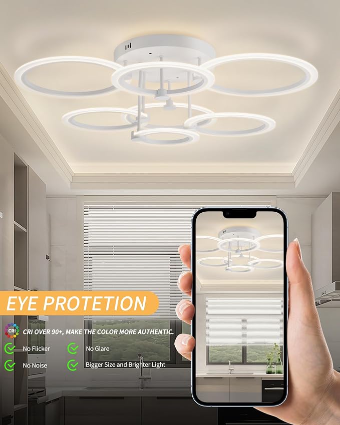 Modern LED Ceiling Light Dimmable Ceiling Light Fixtures - Image 6