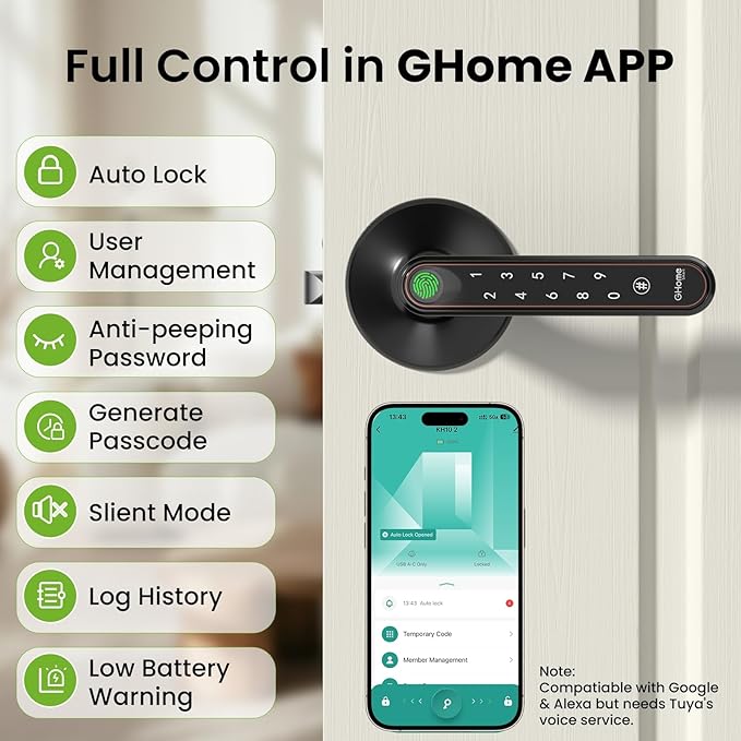 Ghome Smart Fingerprint Door Konb - Image 5