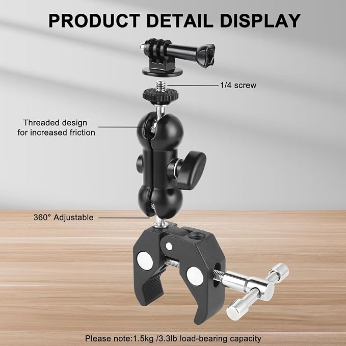 UTEBIT Super Clamp Camera Mount - Image 2