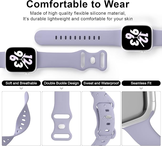 Sport Band Compatible with Apple Watch 38mm 40mm 41mm 42mm 44mm 45mm 46mm 49mm - Image 3