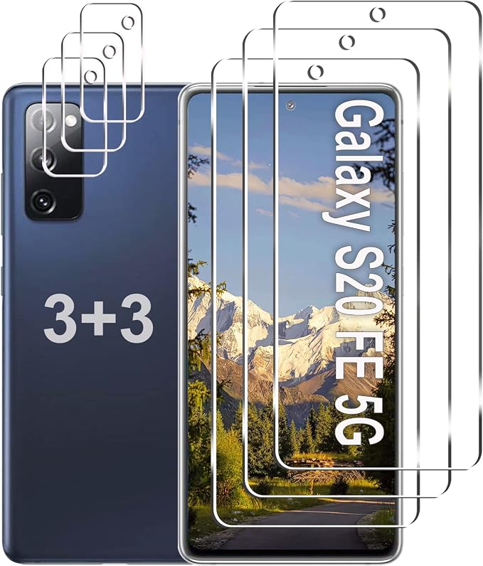 Galaxy S20 FE 5G Screen Protector + Camera Lens Protector, HD Tempered Glass by Gliansen