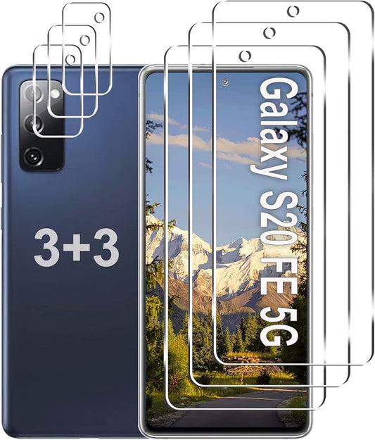 Galaxy S20 FE 5G Screen Protector + Camera Lens Protector, HD Tempered Glass by Gliansen