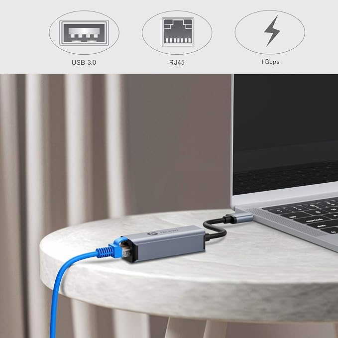 Vilcome USB 3.0 to 100/1000 Gigabit Ethernet LAN Network Adapter, Driver Free - Image 2