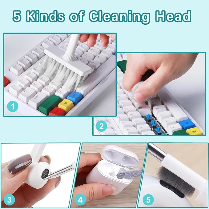 5 in 1 Keyboard Cleaning Brush Kit, Cleaning Tools - Image 4