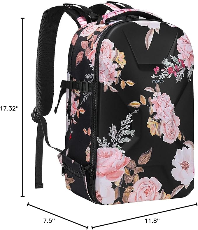 MOSISO Camera Backpack, DSLR/SLR/Mirrorless Photography Camera Bag Peony - Image 9