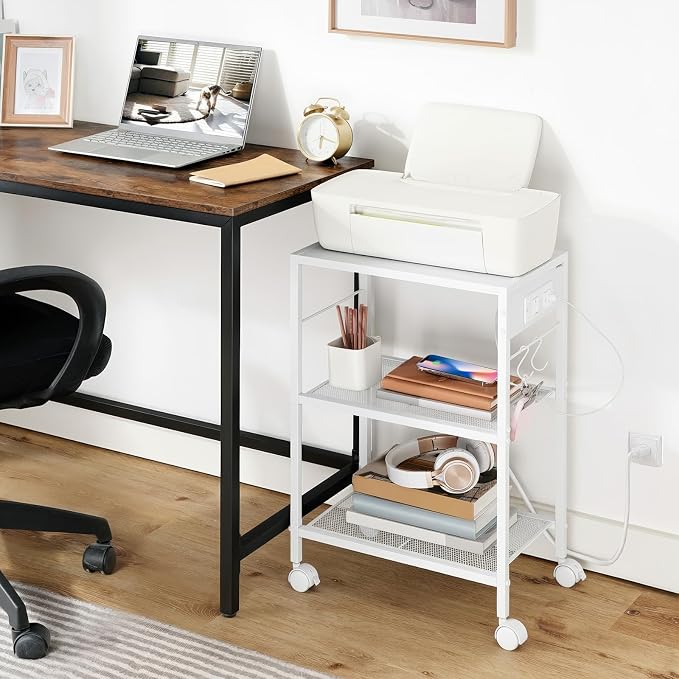 HOOBRO Industrial Printer Stand, 3-Tier Mobile Printer Table, Rolling Cart - Image 5