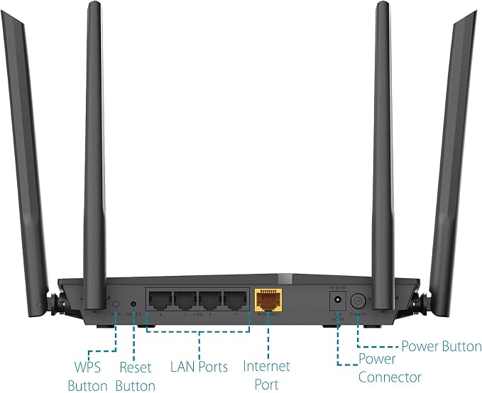 D-Link WiFi Router AC1200 High Power Gigabit Ethernet Dual Band Mesh Wireless - Image 6