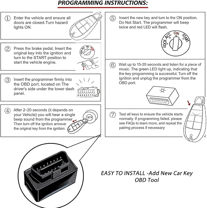 Keyless Entry Remote, Key Fob Kit - Image 7
