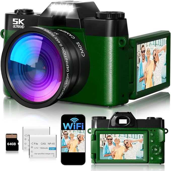 Digital Camera, UHD 75MP 5K Digital Camera by SMARTKLIK