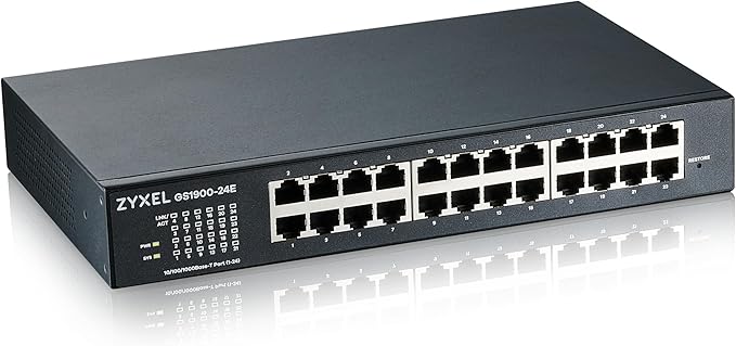 Zyxel 24 Port Ethernet Switch | Smart Managed Gigabit Network Switch | 24x GbE by ZYXELNETWORKS
