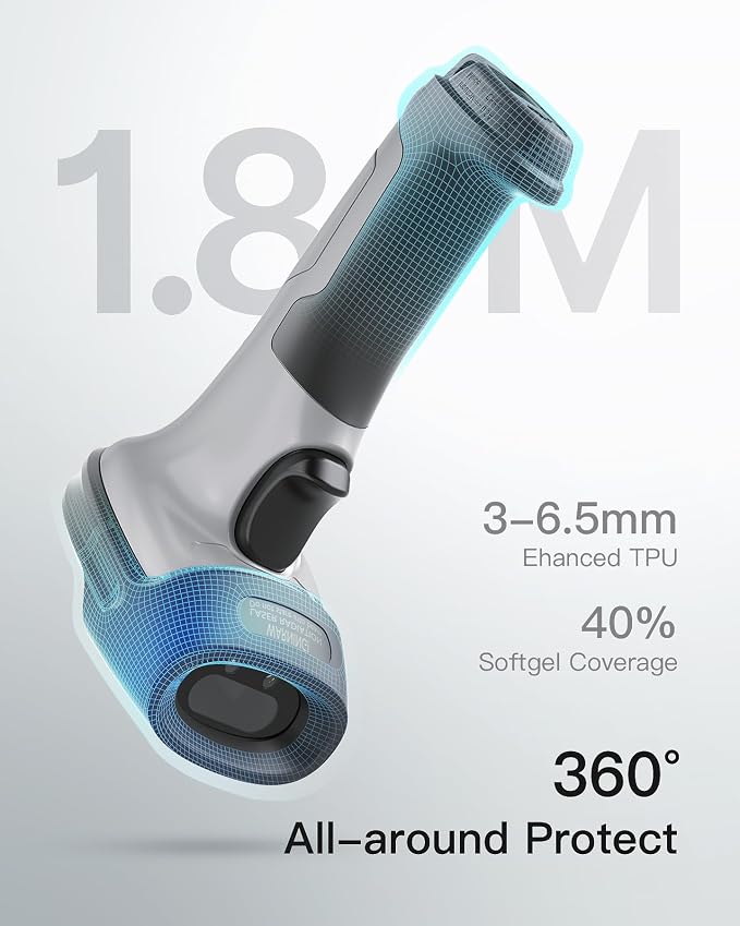 Inateck Bluetooth Barcode Scanner, 1 Charge 180 Days Standby, 115FT Range - Image 3
