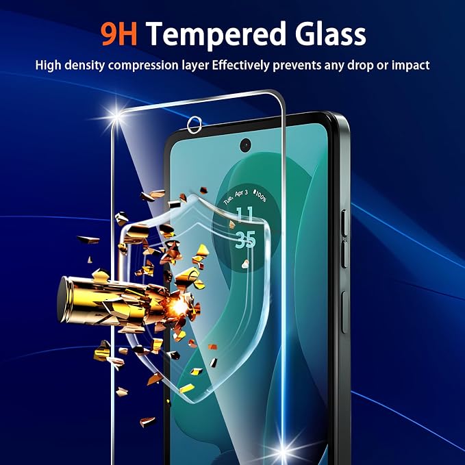 Designed for Motorola Moto G 5G 2024 Tempered Glass Screen Protector + Camera - Image 3
