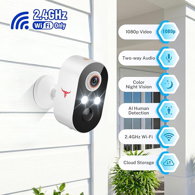 1080P Wireless Security Camera Outdoor, Battery Powered, AI Human Detection - Image 8