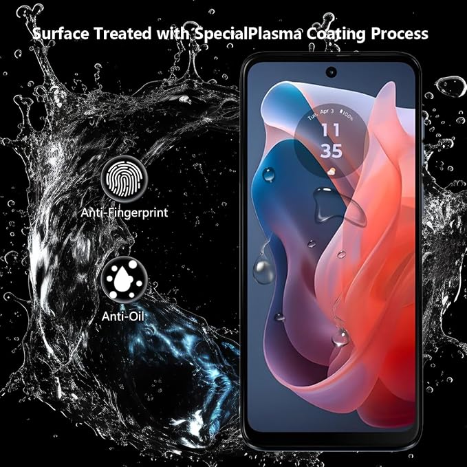 2 Pack Privacy Tempered Glass for Motorola Moto G Play 2024 Screen Protector - Image 6