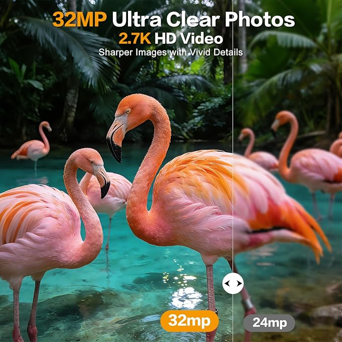 Trail Camera 32MP 2.7K, Mini Game Camera - Image 2