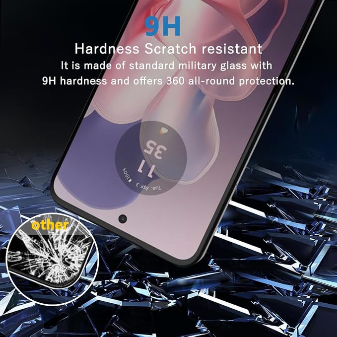 2 Pack Privacy Tempered Glass for Motorola Moto G 5G Screen Protector, 9H - Image 6