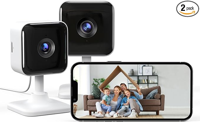 GNCC 2K Indoor Security Camera, 2 Packs Cameras by GNCC