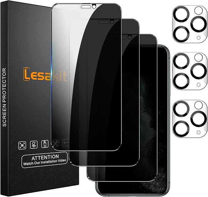 Lesakit 3+3 Pack Privacy Screen Protector by Lesakit