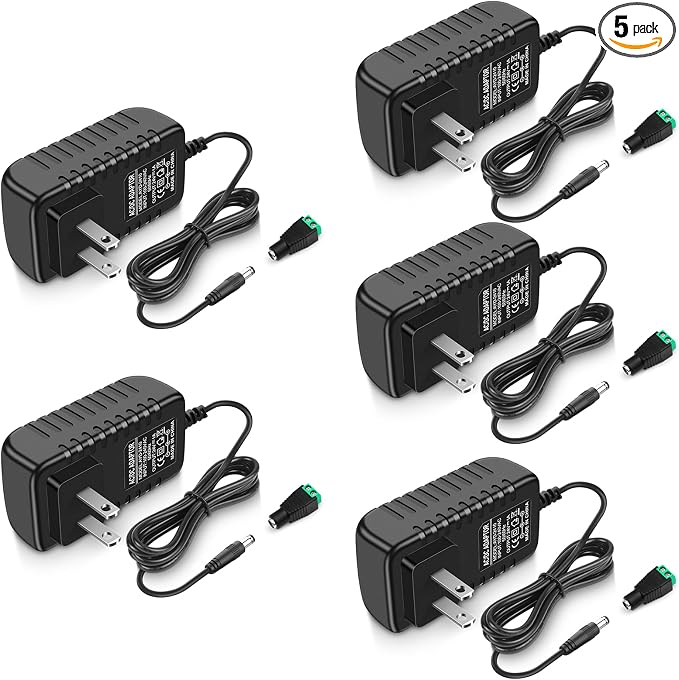12V LED Strip Power Supply, 1A 12W Power Adapter by YGS-TECH
