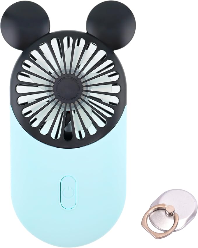 Cute Handheld Mini USB Fan, Rechargeable Portable Fan, 3 Adjustable Speeds and by DecoLife