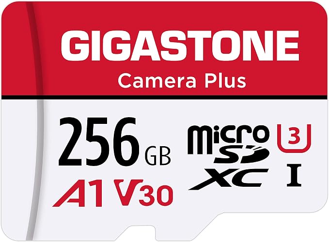 Gigastone 256GB Camera Plus Series Memory Card, Read Speed up to 100MB/s. Ideal by Gigastone