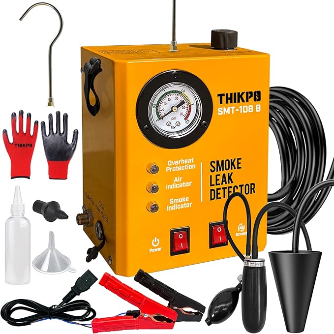 Smoke Machine Automotive Built-in Air Pump, Professional Smoke Leak Detector by THIKPO