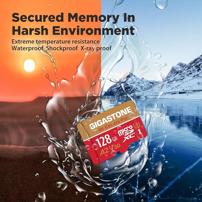 【5-Years Data Recovery】GIGASTONE Memory Card 128GB 2 Pack 4K Pro Camera - Image 6
